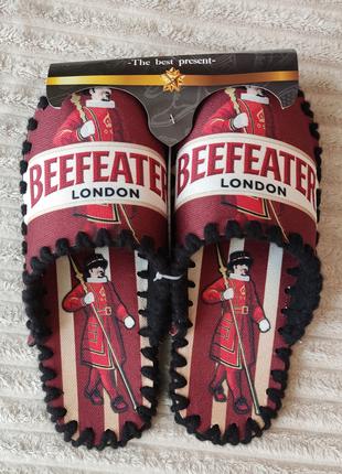 Мужские фетровые тапочки ручной работы «Beefeater London» Тапк...