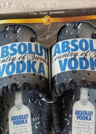 Фетровые мужские тапки ручной работы «Absolut Vodka» Тапочки А...