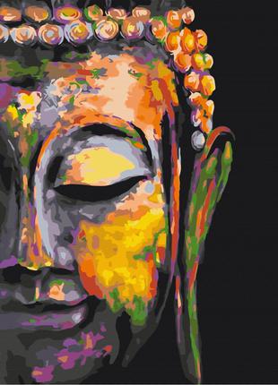 Картины по номерам 40×50 см. Будда. Индия. Абстракция Brushme