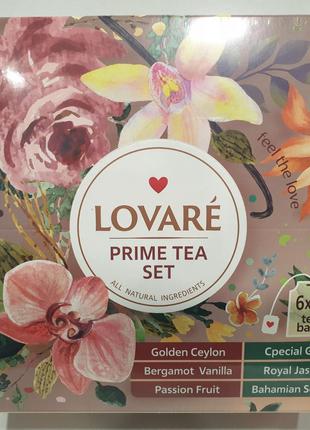 Набор чая Lovare 6 вкусов Prime Tea Set 90 пакетов