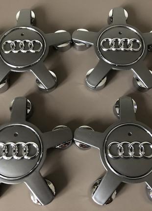 Колпачки на диски Audi 135/57мм краб/звезда комплект (4шт)