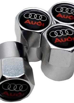 Колпачки на ниппеля золотник с логотипом Audi