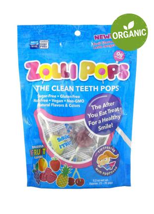 Льодяники для чищення зубів, Zollipops, 23-25 льодяників, 147 г