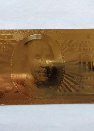 Сувенирная банкнота 100 долларов сша