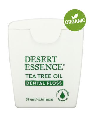 Desert Essence, Зубная нить с маслом чайного дерева, 45,7 м