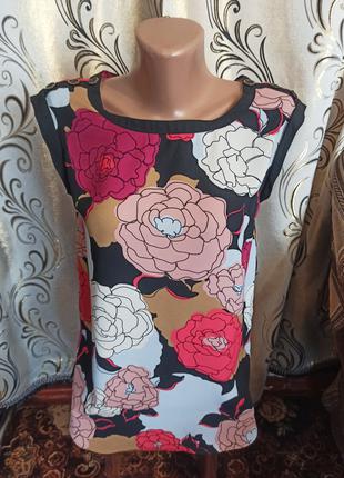Летняя блуза в цветочный принт с удлиненной спинкой next