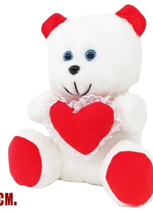 Мягкая игрушка Медвежонок с сердцем 31см Мягкая игрушка валент...