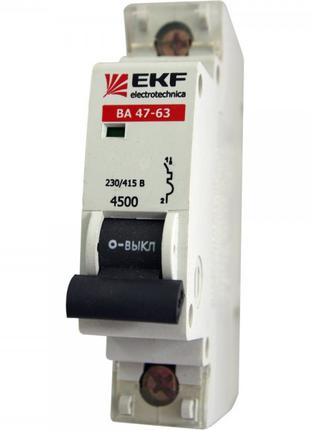 Автоматичний вимикач EKF 50А ВА 47-63 (1п)