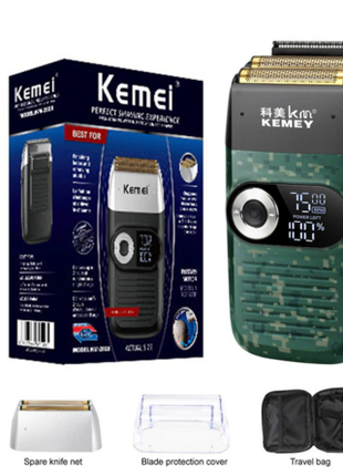 Kemei 2 в 1 электробритва и машинка для стрижки бороды и усов
