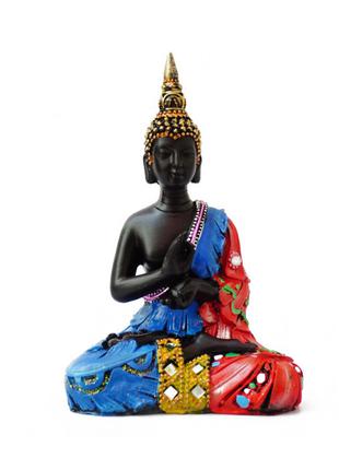 Статуэтка Будда Амогхасиддхи полистоун синий