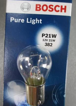 Лампа накаливания P21W 12V-21W ВАЗ BOSCH