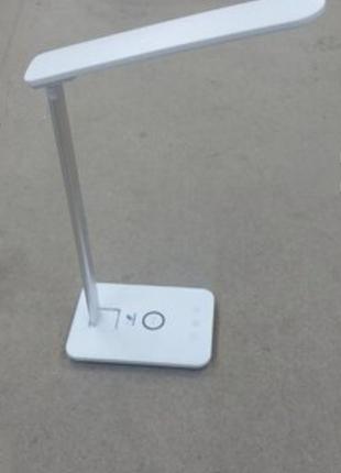 Лампа настольная LED с беспроводной зарядкой, белая DECARO