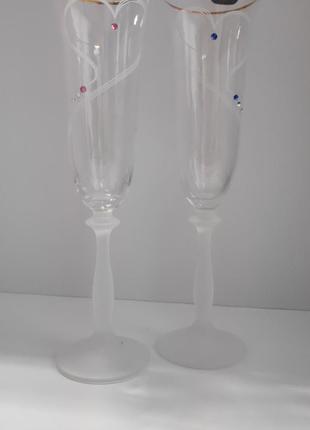 Набор бокалов для шампанского Parus190 ml декор "Жених и невес...