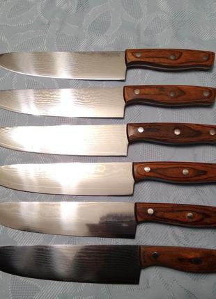Нож шеф-повара дамаск 67 слоев (японская сталь vg10)