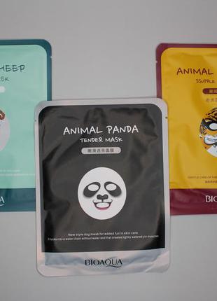 Тканевая маска для лица animal mask bioaqua, 30 г