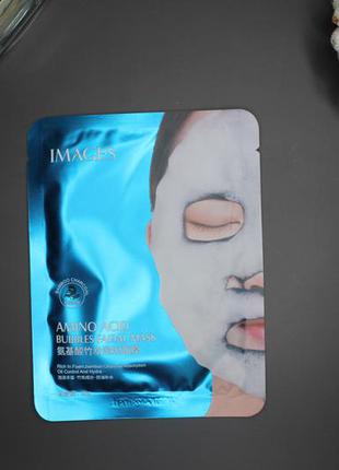 Бульбашкова тканинна маска для обличчя з амінокислотами Images, 2