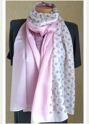 Шёлковый шелковый шарф палантин розовый Louis Vuitton