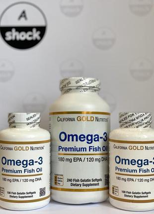 Вітаміни омега 3 california gold nutrition omega-3 premium fis...