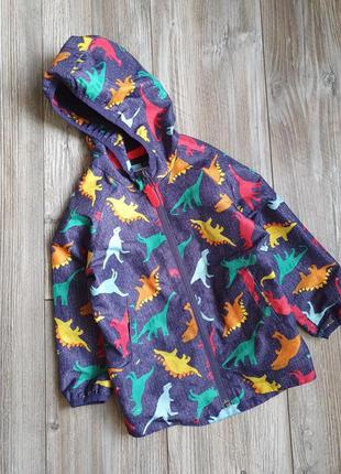 Куртка ветровка на флисе с динозаврами идеал mothercare 2-3г