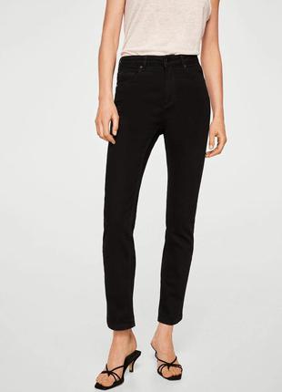Черные джинсы брюки mango прямые классика