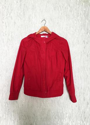 Червона куртка вітровка з капюшоном chillin cropp