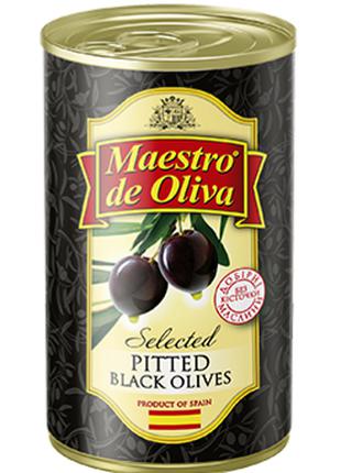 Маслины Maestro de Oliva черные без косточки 360 гр
