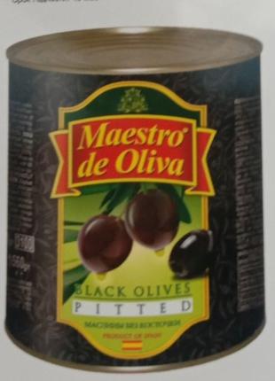 Маслины Maestro de Oliva черные без косточки 3 кг