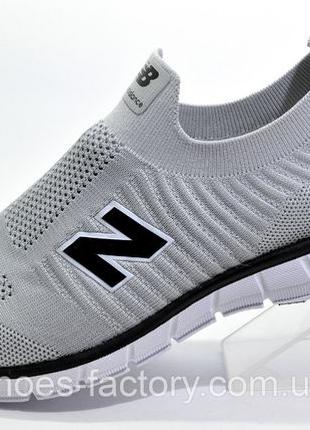Мужские летние слипоны New Balance Slip On, Серые, купить со с...