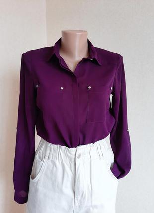 Рубашка atmospere фиолетовая рубаха блуза блузка оттенок very ...