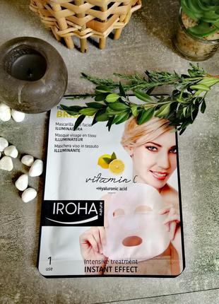 Тканевая маска для лица с гиалуроновой кислотой iroha