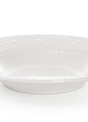 Набор (6шт.) керамических суповых тарелок 23см, цвет - белый