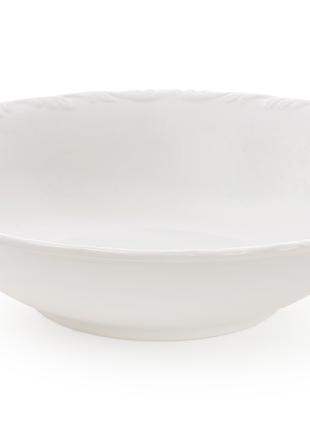 Набор (3шт.) фарфоровых суповых тарелок 800мл, цвет - белый