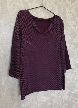 Шелковая блуза лонгслив бренда massimo dutti
