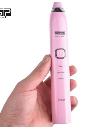 Электрическая зубная щетка DSP 80010A с 2 насадками Розовая