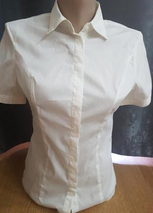 Офисная блуза белая oodji белая блуза