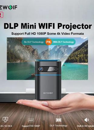 Проєктор Blitzwolf BW-VT2 mini DLP 4K android акумулятор тіла...
