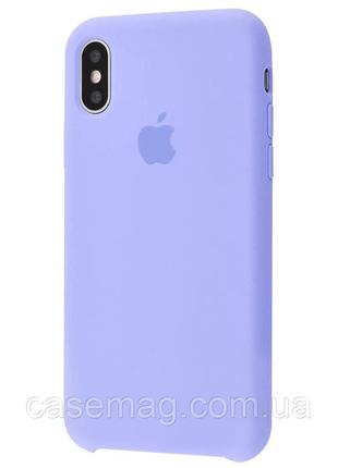 Силіконовий чохол Apple Silicone Case iPhone X-Xs Lilac (блаки...