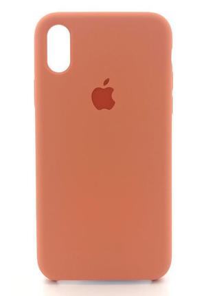 Силіконовий чохол Apple Silicone Case iPhone X-Xs Peach (перси...