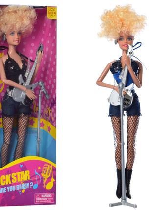 Кукла типа Барби Defa Lucy Рок звезда с гитарой и микрофоном 8...
