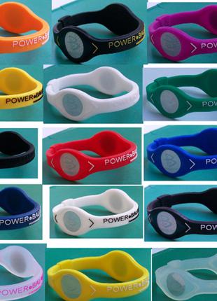 Силиконовый браслет Power Balance S Зеленый с белым