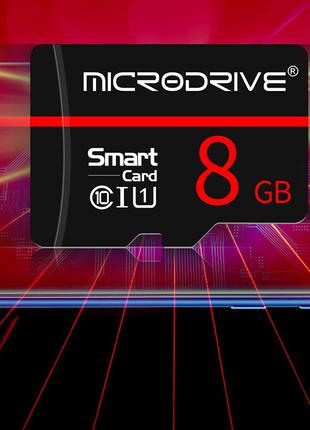 Карта памяти microSDHC Microdrive 8Gb 8Gb Черный