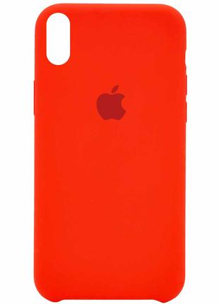 Силіконовий чохол Apple Silicone Case iPhone Xs Max Red (черво...