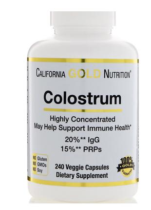 California Gold Nutrition, Молозиво, 240 растительных капсул