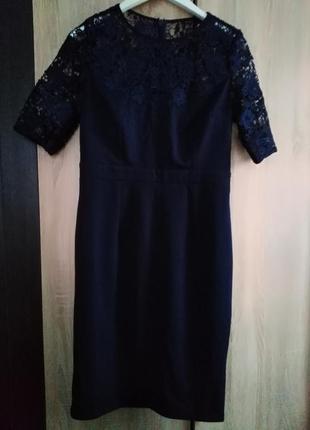 Очень красивое тёмно-синее платье футляр от dorothy perkins
