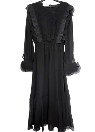 Платье черное шелковое sashaskvo