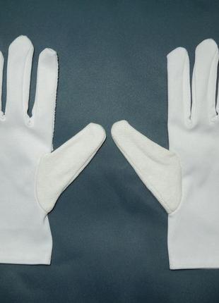 Женские белые тонкие перчатки с антискользящими накладками