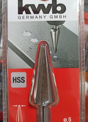 Сверло коническое HSS метал 6 - 20 мм хв. 8 мм KWB (525100)