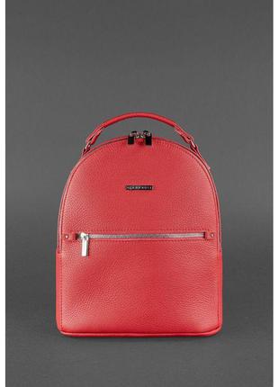 Кожаный женский мини-рюкзак Kylie красный