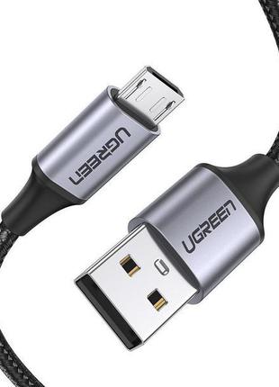 Кабель Ugreen US290 USB - Micro USB Cable Aluminum Braid 1м Black