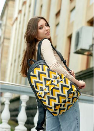 Городской стильный женский рюкзак из экокожи Sambag Zard LST Ч...